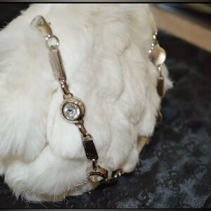 AUTHENTIC VERSACE Runway Exclusive Fur Evening Round Handbag